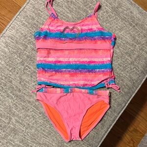 Angel Beach Girls 10 Tankini 2 piece Swimsuit Pink Orange Blue Purple